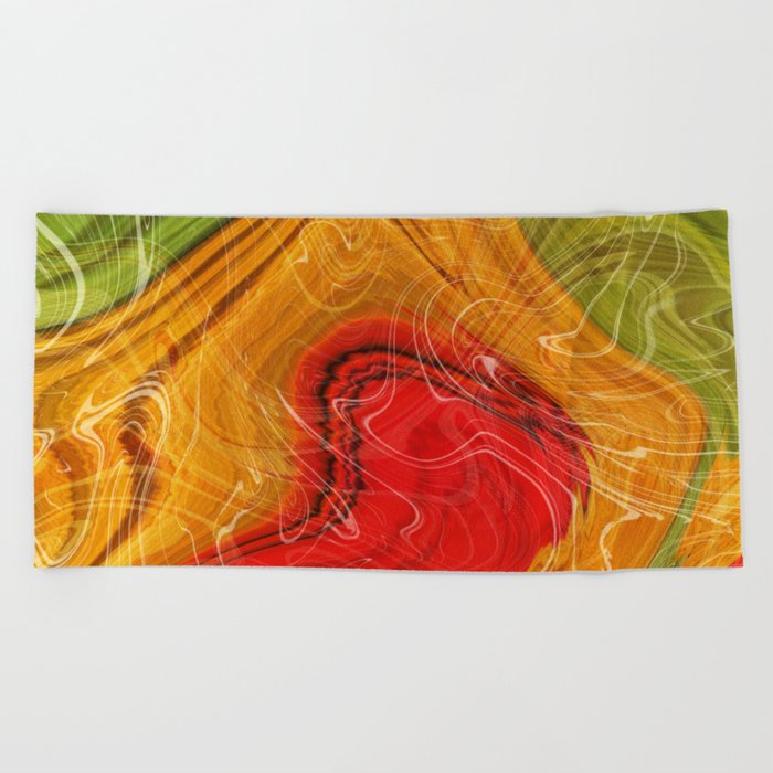 Abstract Digital Art Beach Towel By Bluishmuse