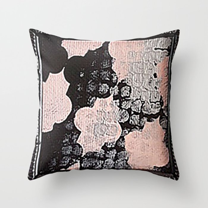 Pink Stencil Throw Pillow