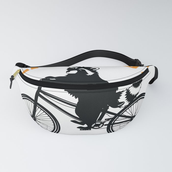 Live Fast Eat Trash Bicycle Racoon Biker Fanny Pack