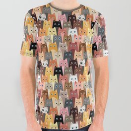 Cats Pattern All Over Graphic Tee