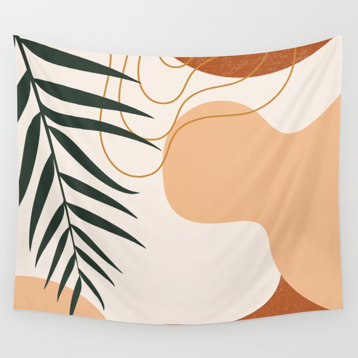 Abstract Burnt Orange 2 Wall Tapestry