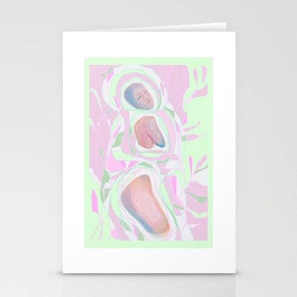 Fluorescence Girl Stationery Cards