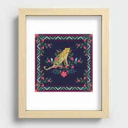 Friendly Leopard Recessed Framed Print