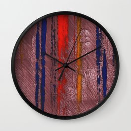 Bright red abstract painting Wall Clock | Bright, Chocolate, Brown, Spreading, Multicolor, Sienna, Thistle, Red, Paper, Fullcolor 