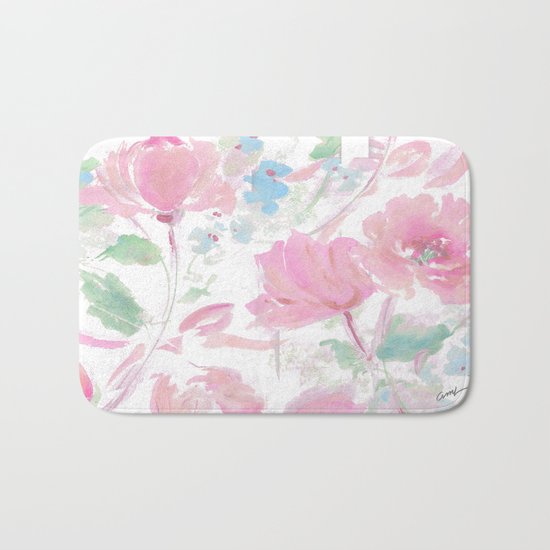 rose ribbons Bath Mat
