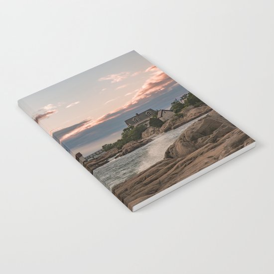 Annisquam Lighthouse sunset Notebook