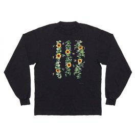 Eucalyptus Sunflowers and Hummingbirds Long Sleeve T-shirt