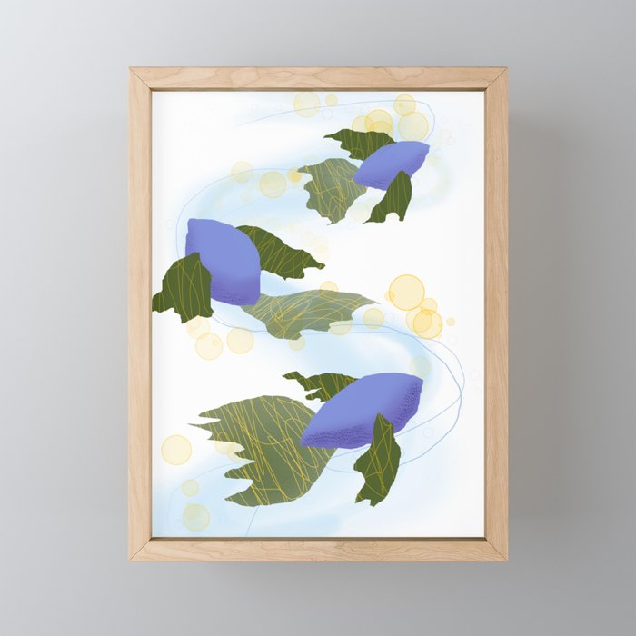 Fishy friends Framed Mini Art Print