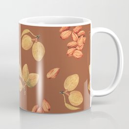 Almonds  Pattern Brown Background Mug