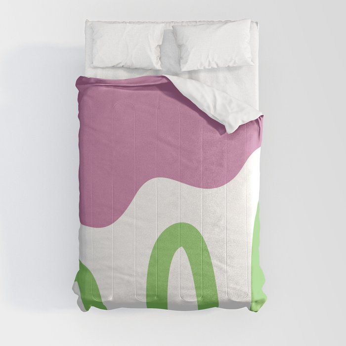 Simple curvature colorblock 2 Comforter