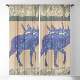 Galaxy Elk Sheer Curtain