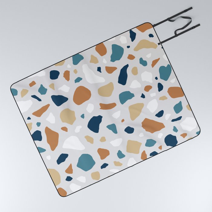 Multicolor Mid Century Terrazzo  Picnic Blanket