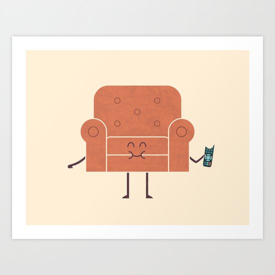 Couch Snack Art Print