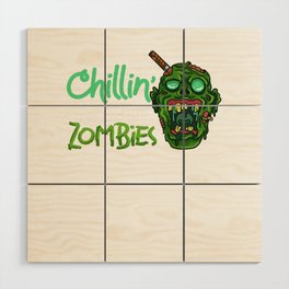 Scary Zombie Halloween Undead Monster Survival Wood Wall Art