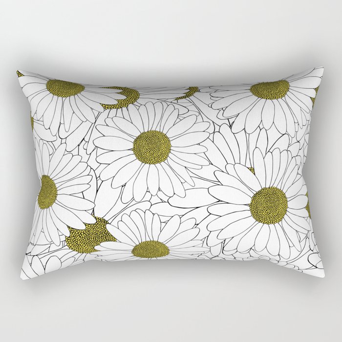 Daisy Yellow Rectangular Pillow
