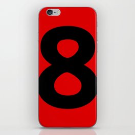 Number 8 (Black & Red) iPhone Skin