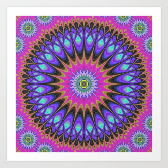 Star mandala Art Print
