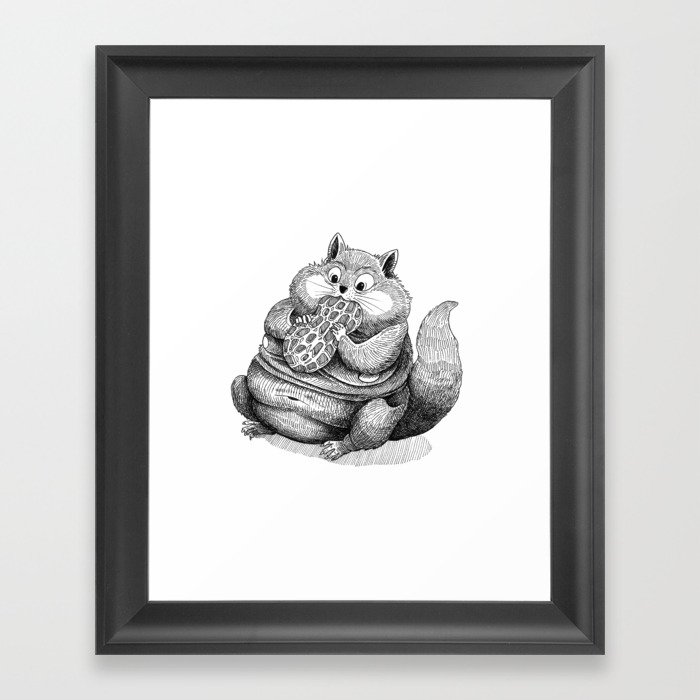 Fat Hamster Framed Art Print