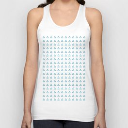 Outline of cyan triangles in columns and rows Unisex Tank Top