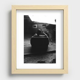 Agatha with a Smoking Cigarette Recessed Framed Print