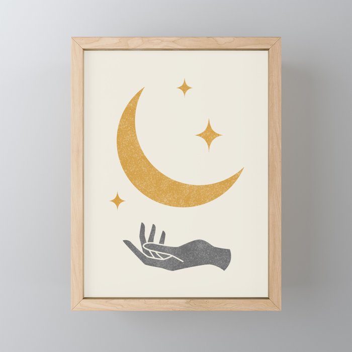 Moonlight Hand Framed Mini Art Print
