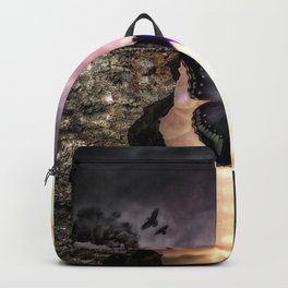 Transformation Backpack | Lightanddark, Beautyanddespair, Butterfly, Darkandlight, Cliffs, Digital Manipulation, Nature, Photo, Transformation, Civilization 