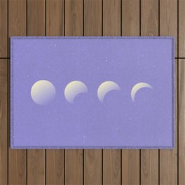 Mystic moon phase very peri Outdoor Rug
