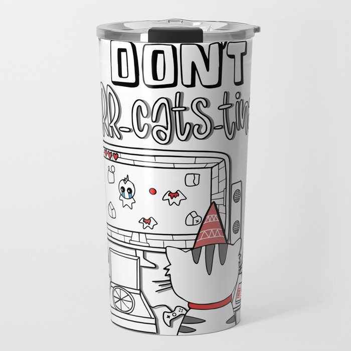 Don T Purr Cats Tinate Cat Procrastination Pun Travel Mug By