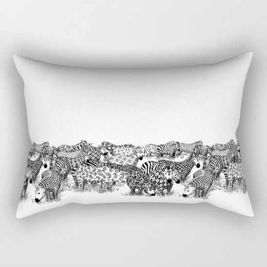 Zebra Print Rectangular Pillow