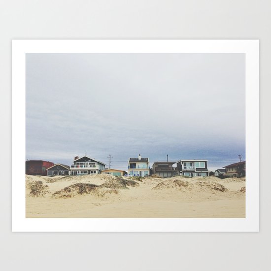 Beach front homes Art Print
