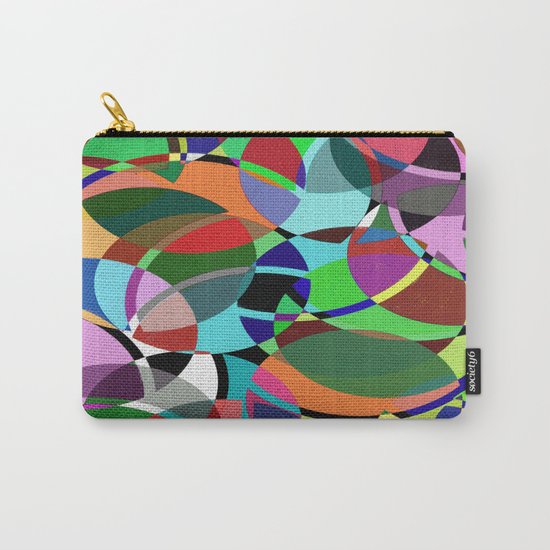 Pastel Pieces II - Abstract, textured, pastel, arcs and circles design Carry-All Pouch