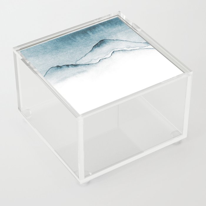 Blue Melancholic Mountains Acrylic Box