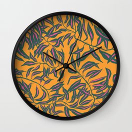 Tickled Leaves Wall Clock