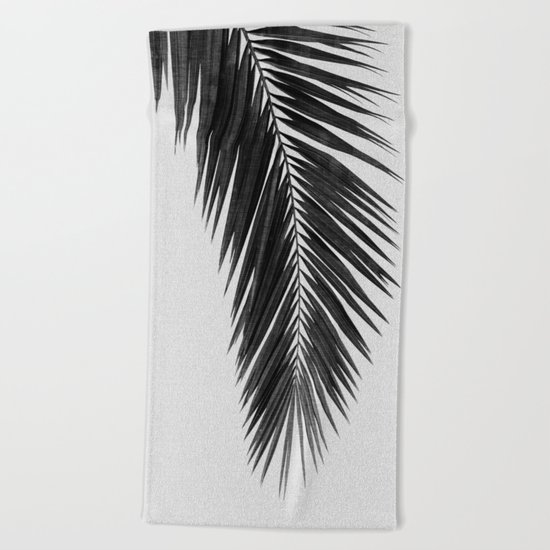 Palm Leaf Black & White I Beach Towel