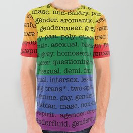 Textbook Queer (Black) All Over Graphic Tee