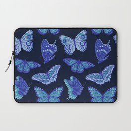 Texas Butterflies – Blue on Navy Pattern Laptop Sleeve