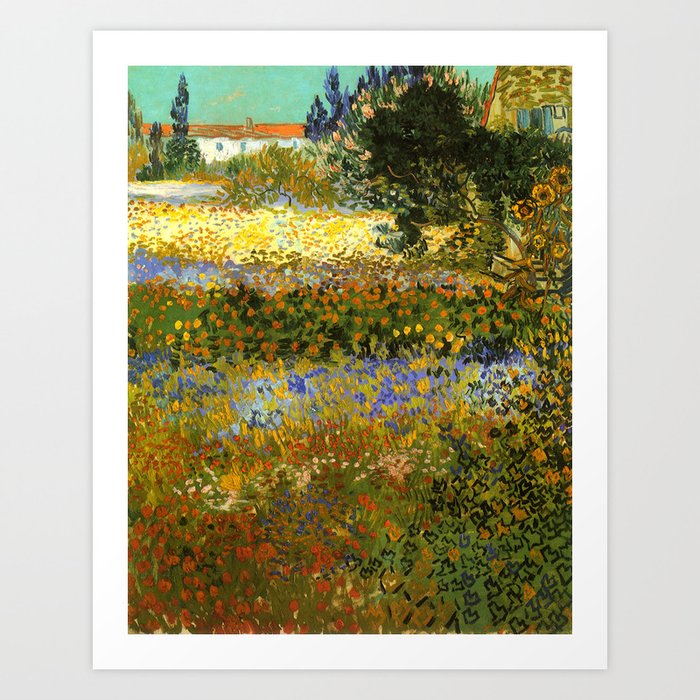 Flowering Garden by Vincent Van Gogh Art Print
