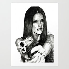 Bang bang, killer Adriana lima Art Print
