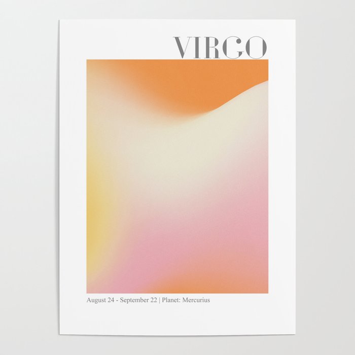 Virgo Abstract Aura Poster