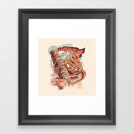 The Kaiju Spaghetti Framed Art Print