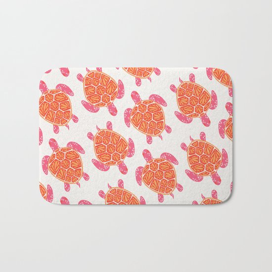 Sea Turtle – Melon Palette Bath Mat