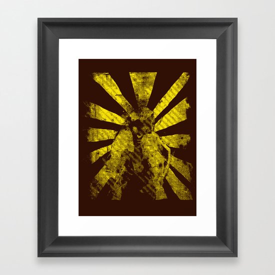 distressed boxer Framed Art Print