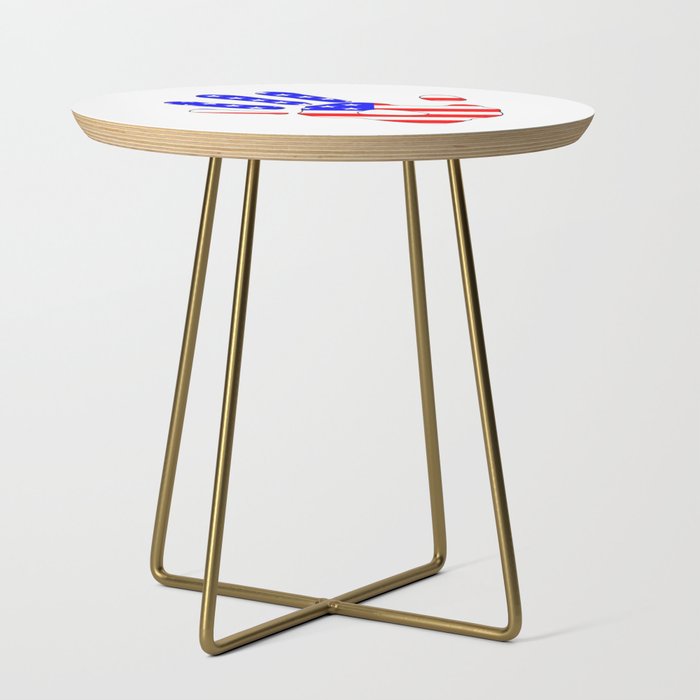 Stars And Stripes Hand Print Silhouette Side Table
