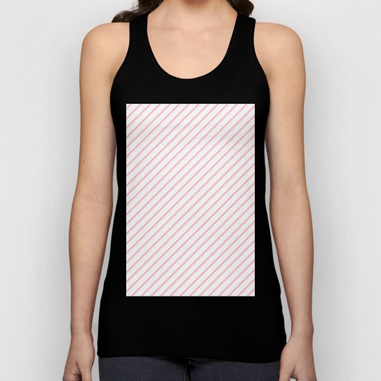 Diagonal Lines (Pink/White) Unisex Tank Top