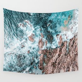 Aerial Ocean Art Print, Aerial Beach Art, Coastal Ocean Sea Summer, Beach Photography, Art Print Wall Tapestry