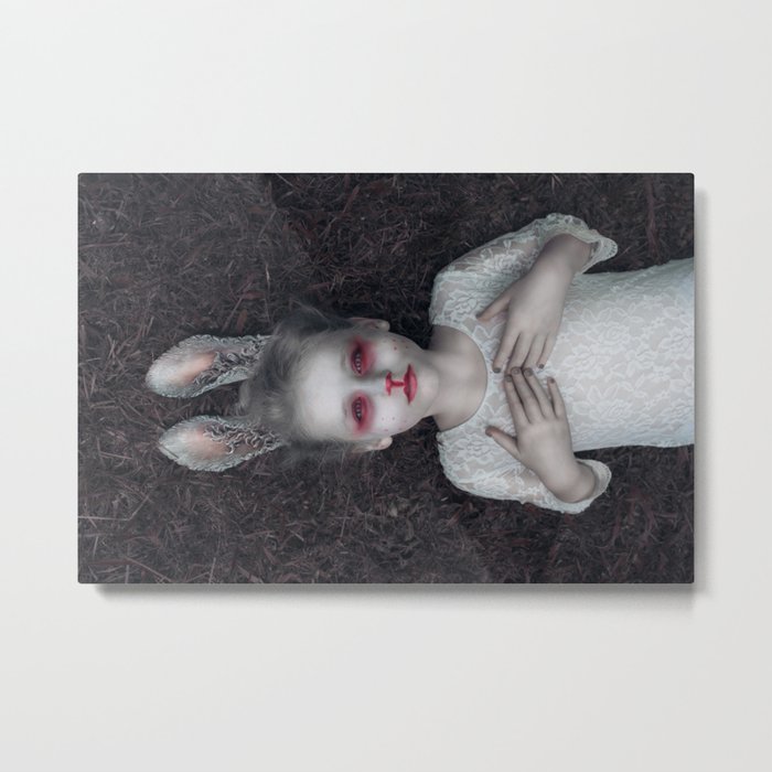 Albino Bunny Metal Print