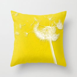 Dandelion freesia yellow art and home accessories Throw Pillow