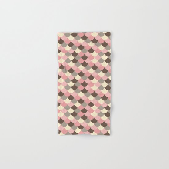 Strawberry Mouse Fish Scale Pattern Hand & Bath Towel