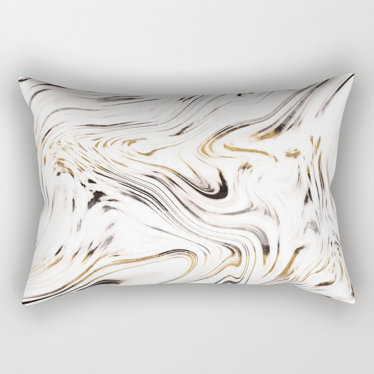 Liquid Gold Silver Black Marble 1 Decor Art Society6