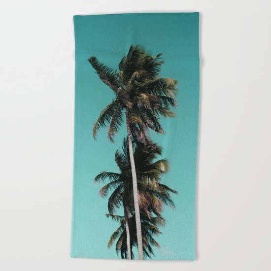 Palm tree vibes Beach Towel